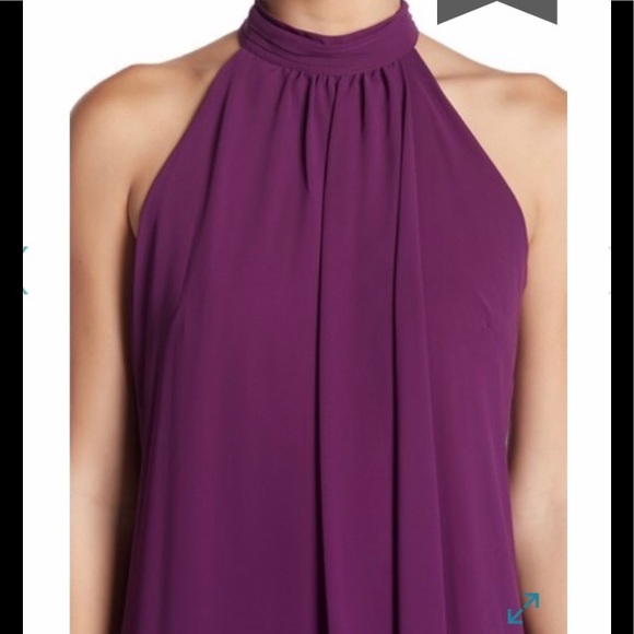 SL.Fashion Flower Mock Neck Woven Dress light plum - Picture 4 of 4